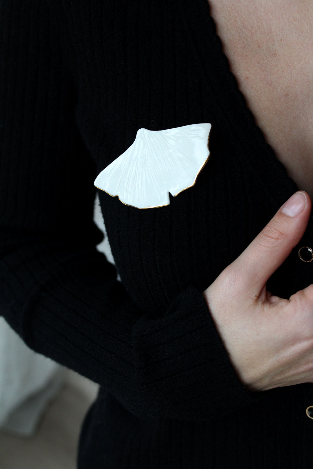 Grande broche Ginkgo