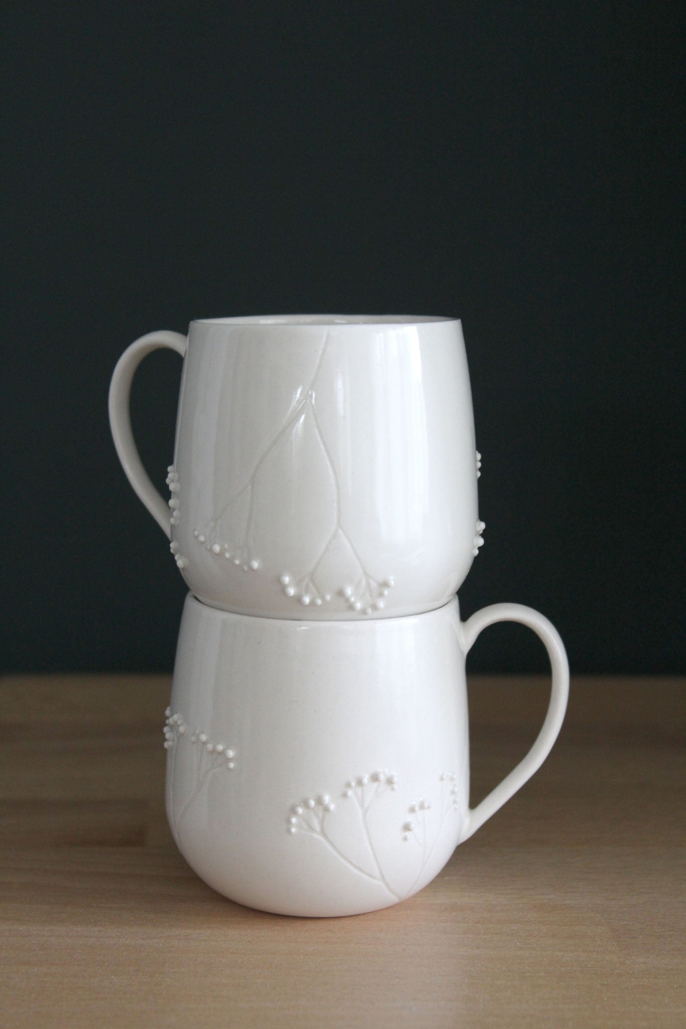 Tasse à espresso Anse - Jardin de porcelaine - Blanc