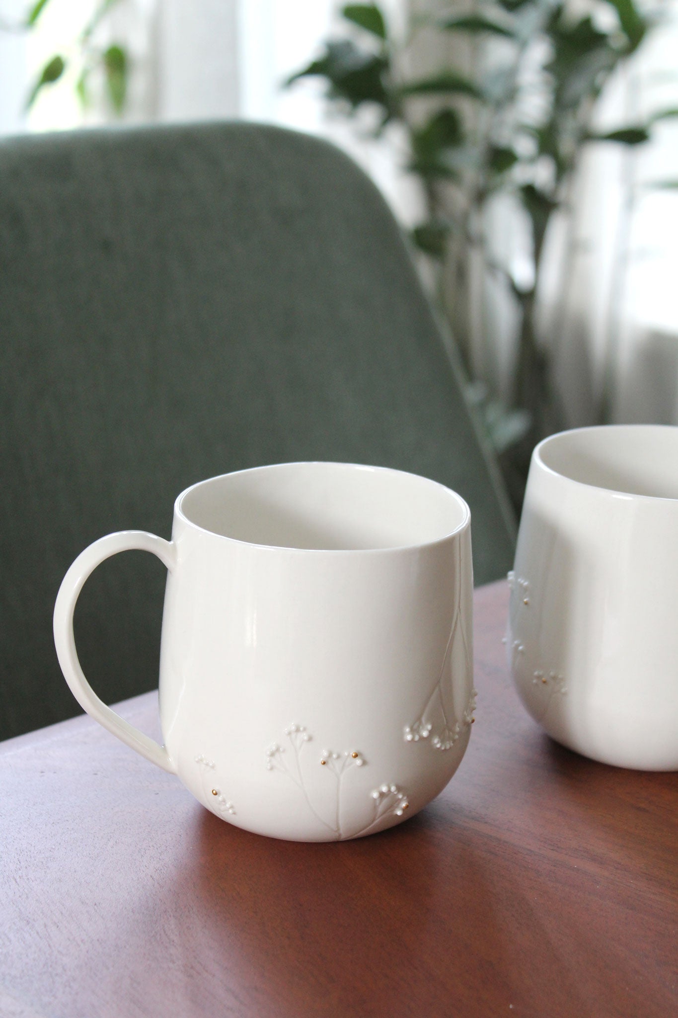 Tasse à Thé Anse - Jardin de Porcelaine
