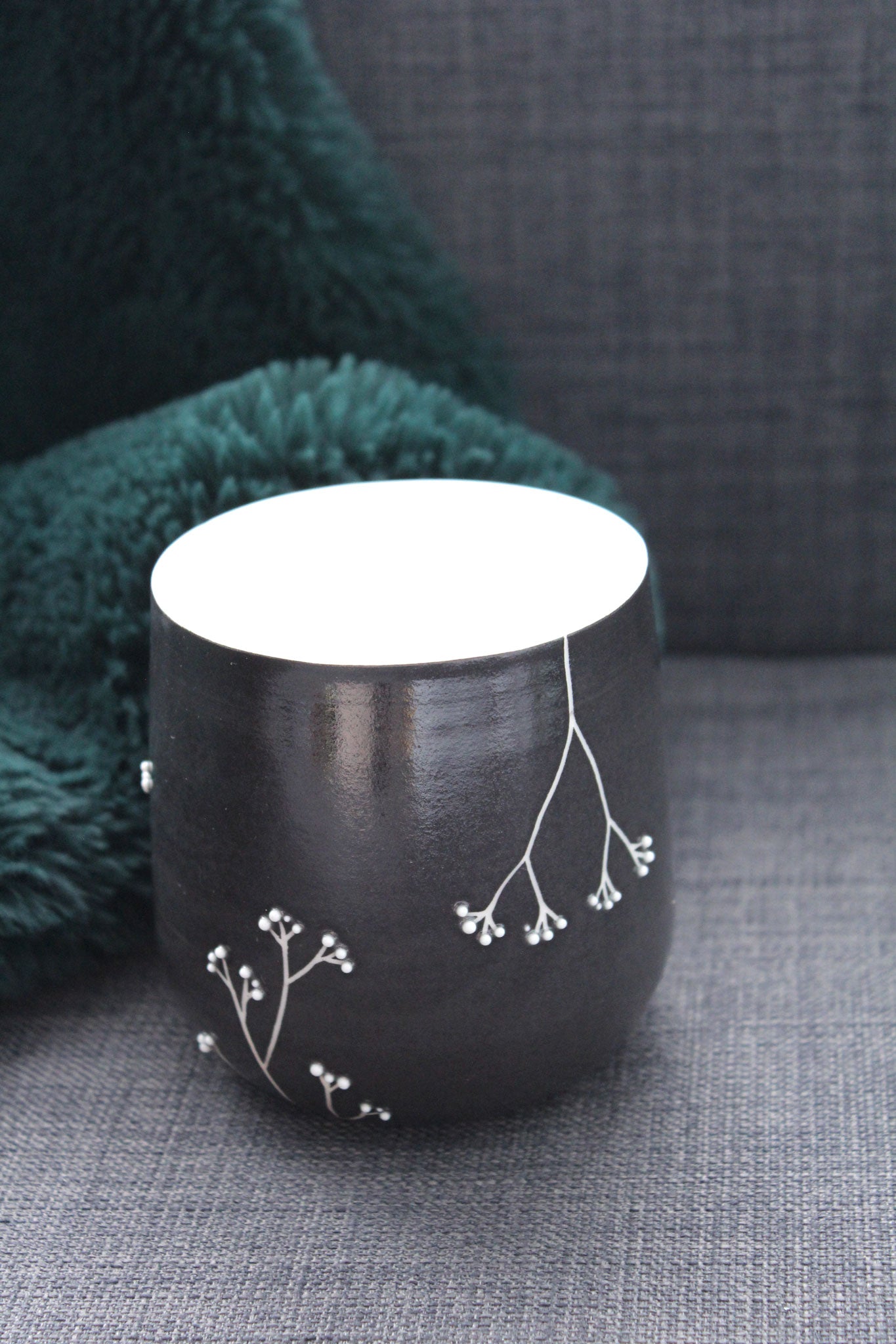Tasse à thé - Jardin de porcelaine - Noire