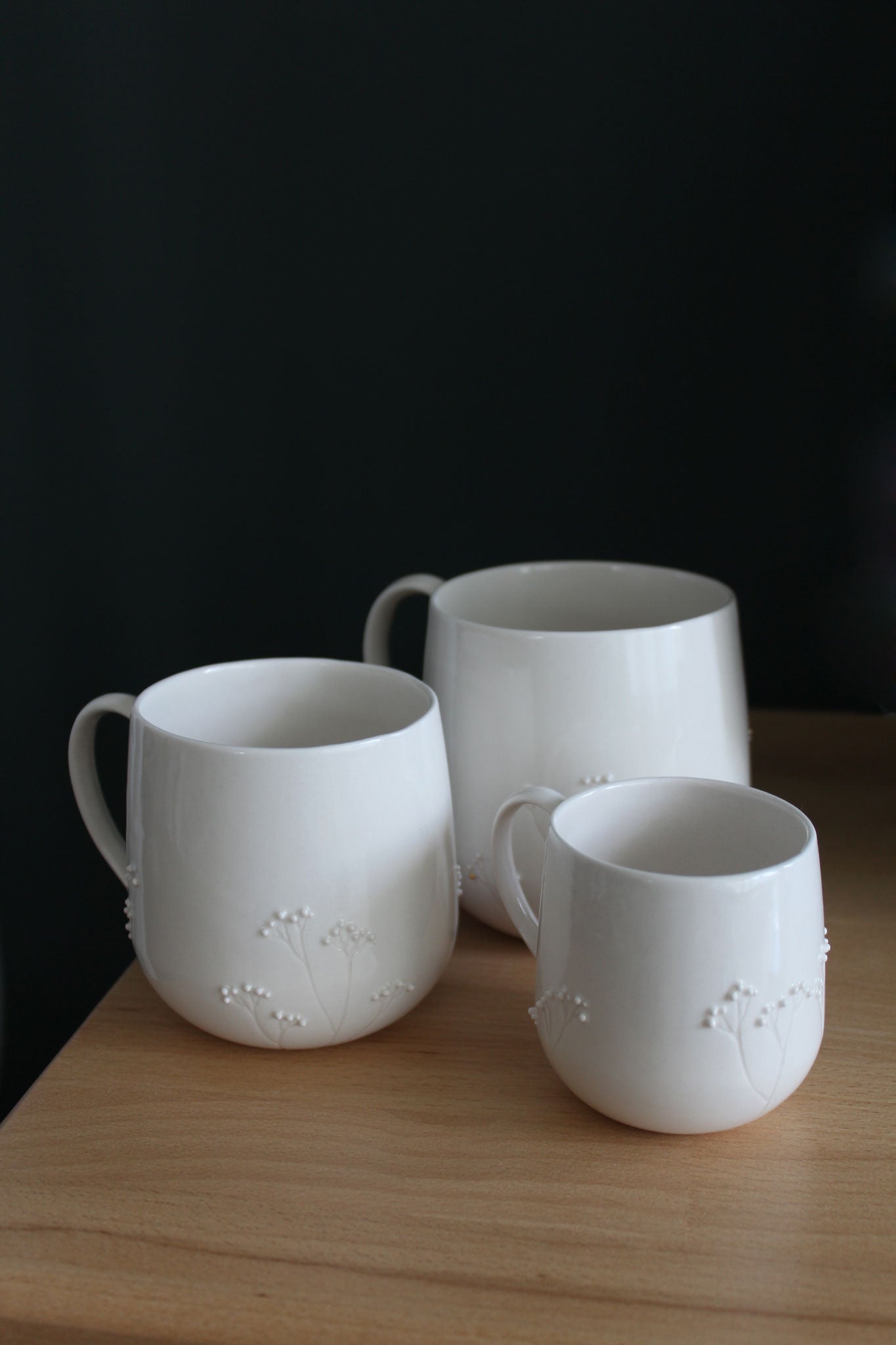Tasse à espresso Anse - Jardin de porcelaine - Blanc