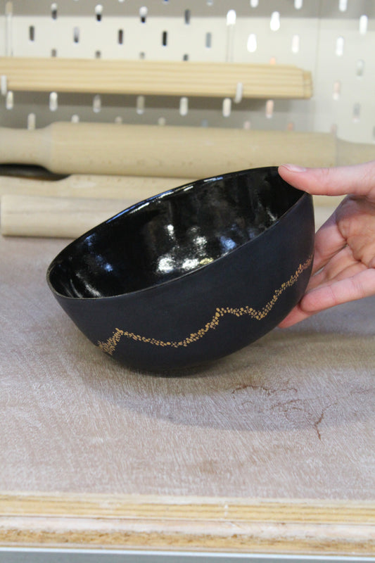 Bowl "Calia" Noir & Or