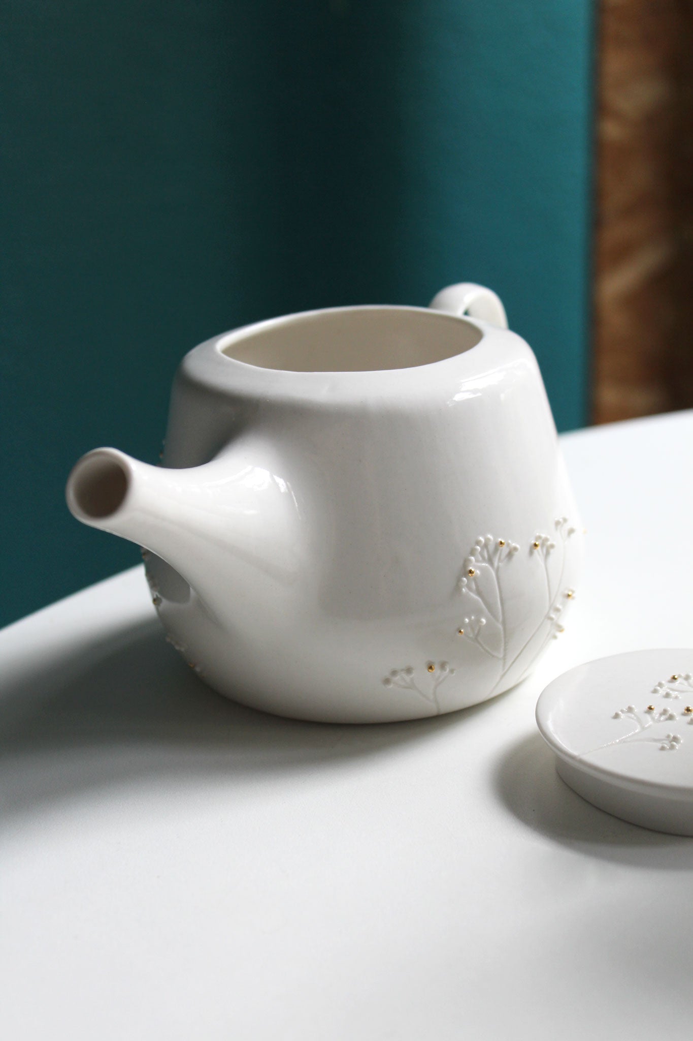 Théière - Jardin de porcelaine - Blanc