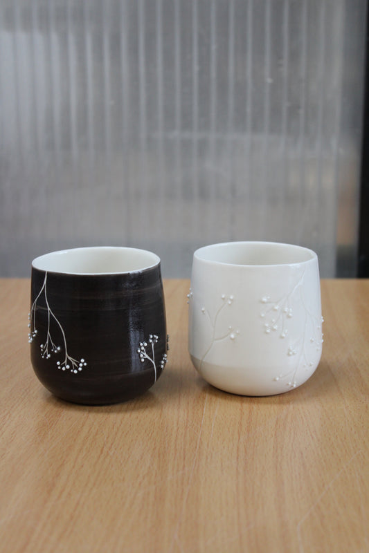 Tasse Café Jardin de Porcelaine - Noir et Blanc