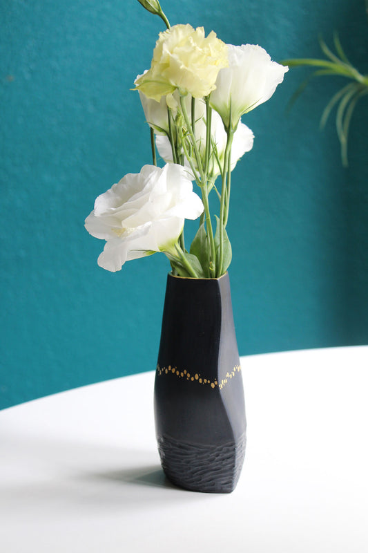 Petit Vase Cambre - Noir/Or