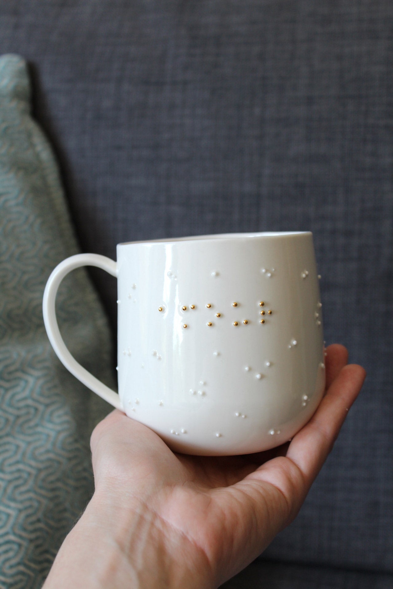 Tasse à thé Braille Amour - Anse