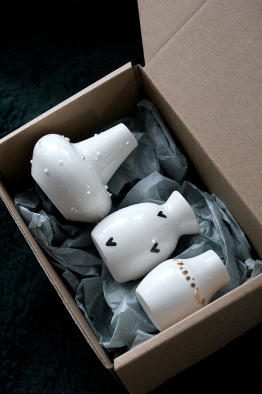 Coffret Trio Soliflores Or